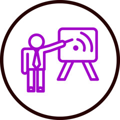 Internet Training Vector Line Purple Circle Black