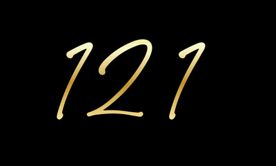  Number Gold Casual Modern Logo