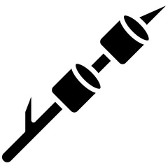 Roasted Marshmallow vector icon. Can be used for Festa Junina iconset.