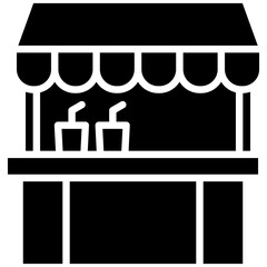 Vendor Stall vector icon. Can be used for Festa Junina iconset.