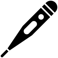 Feverish Thermometer vector icon. Can be used for Infectious Diseases iconset.