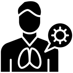 Infected Person vector icon. Can be used for Infectious Diseases iconset.