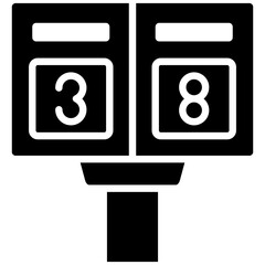 Scoreboard vector icon. Can be used for Rugby iconset.