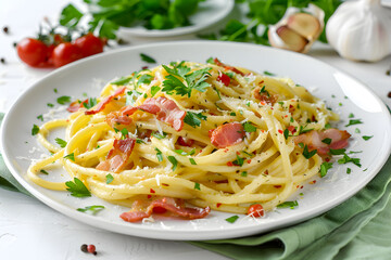 Spaghetti With Bacon and Parmesan