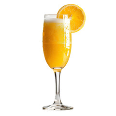 Mimosa cocktail PNG. Glass of mimosa cocktail with orange isolated. Alcoholic beverage mimosa as refreshment during summertime heats PNG. Beach cocktail