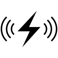 Wireless Charging vector icon. Can be used for Battery and Power iconset.
