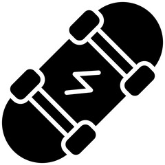 Electric Skateboard vector icon. Can be used for Battery and Power iconset.