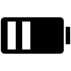 Fototapeta premium Medium Battery vector icon. Can be used for Battery and Power iconset.