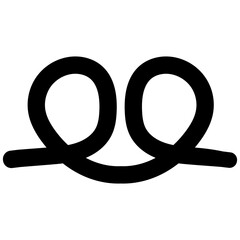 Pretzel vector icon. Can be used for Oktoberfest iconset.