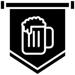 Oktoberfest Banner vector icon. Can be used for Oktoberfest iconset.