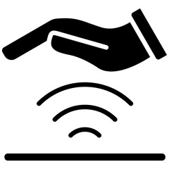 Sensor vector icon. Can be used for Biometrics iconset.