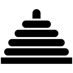 Stack Toy vector icon. Can be used for Baby Shower iconset.