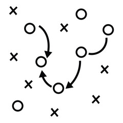 Strategy, football icon. Simple line, outline vector elements of soccer for UI and UX, website or mobile application on white background.