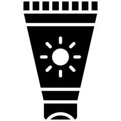 Sun Screen vector icon. Can be used for Beach Resort iconset.