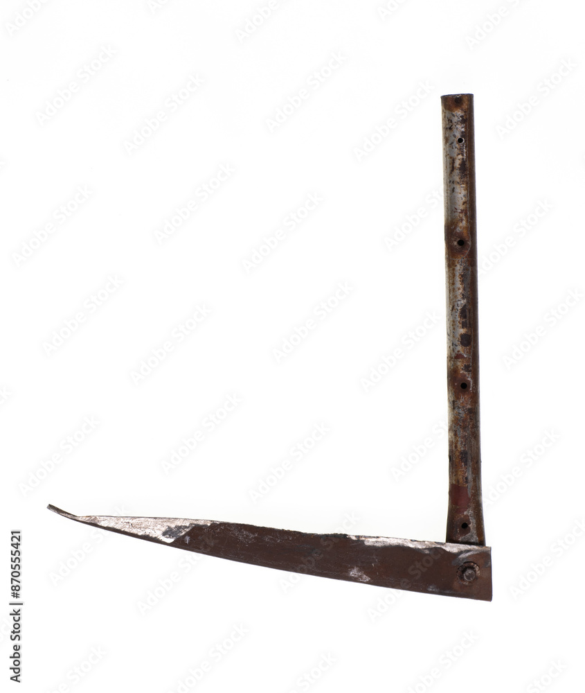 Wall mural iron sickle for harvest isolated on white background