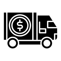 Cash Transfer Vehicle vector icon. Can be used for Trading iconset.