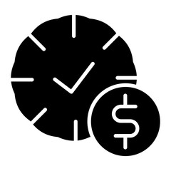 Time Based Currency vector icon. Can be used for Trading iconset.