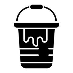 Bucket vector icon. Can be used for Laundry iconset.