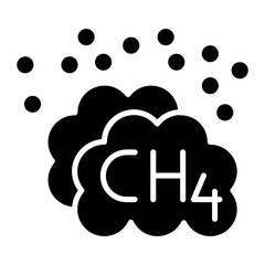 Methane vector icon. Can be used for Global Warming iconset.