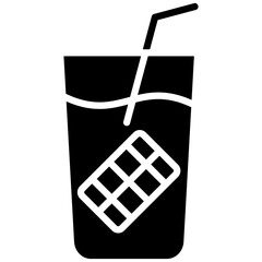Chocolate Milk vector icon. Can be used for Beverages iconset.