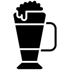 Latte Macchiato vector icon. Can be used for Beverages iconset.