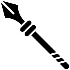 Lance vector icon. Can be used for Medieval iconset.