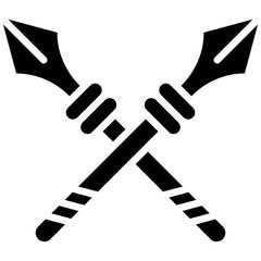 Spear vector icon. Can be used for Medieval iconset.
