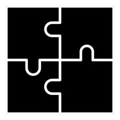 Obraz premium Puzzle Solution vector icon. Can be used for Business and Finance iconset.