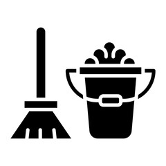 Mop Bucket vector icon. Can be used for Home Improvements iconset.