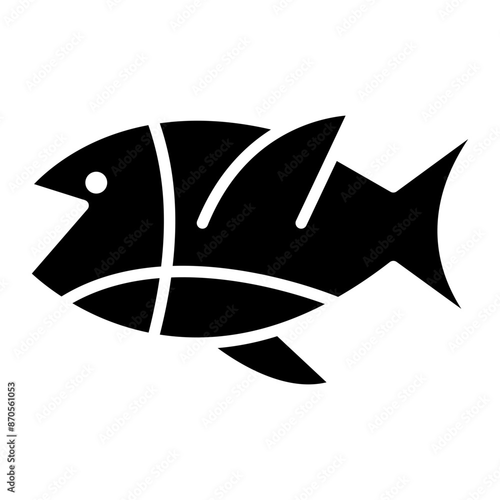 Poster fish vector icon. can be used for vacation and tourism iconset.