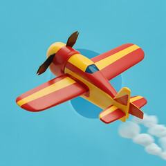 Naklejka premium Toy Plane's Sky Journey