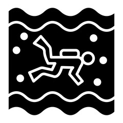 Open Water Diving vector icon. Can be used for Vacation and Tourism iconset.