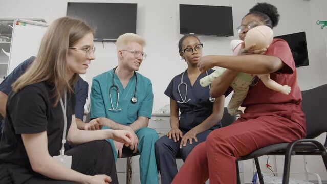 First aid. Life-saving techniques and procedures, practicing on a medical dummy