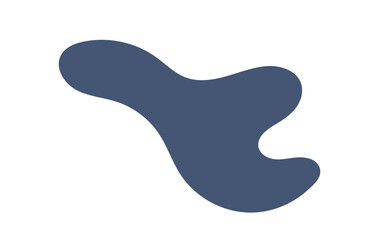 Abstract long blob shape hand drawn. Isolated on a white  background. vector illustration. EPS 10