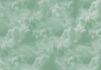 Grüner Wolkenhimmel - Weiche und Verträumte Atmosphäre