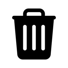 trash glyph icon