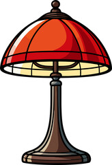 lamp illustration isolated on transparent background. 
