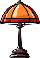 lamp illustration isolated on transparent background. 
