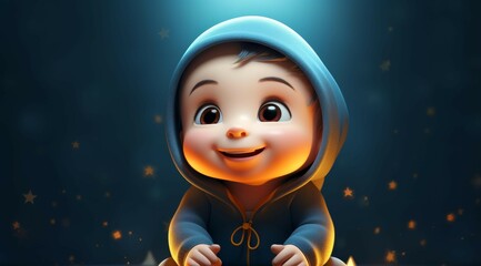 Celebrate Ramadan with a heartwarming cartoon wishing Ramadan Mubarak, a holy prayer time.