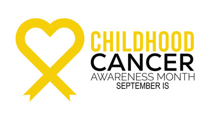 Childhood Cancer Awareness Month is observed every year on September. banner design template Vector illustration background design.