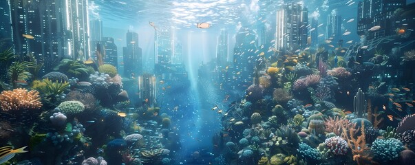 Futuristic Underwater City Designed for Human and Marine Life Coexistence