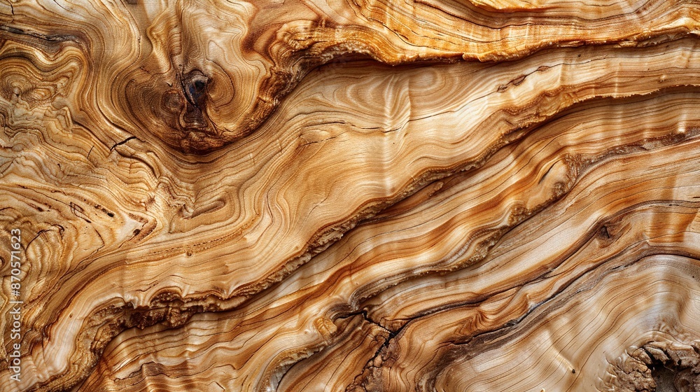 Poster intricate macro view of olive wood texture with beautiful natural patterns