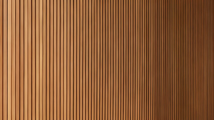 Full frame front view of wooden wall Detail of a wooden wall with a linear relief and texture
