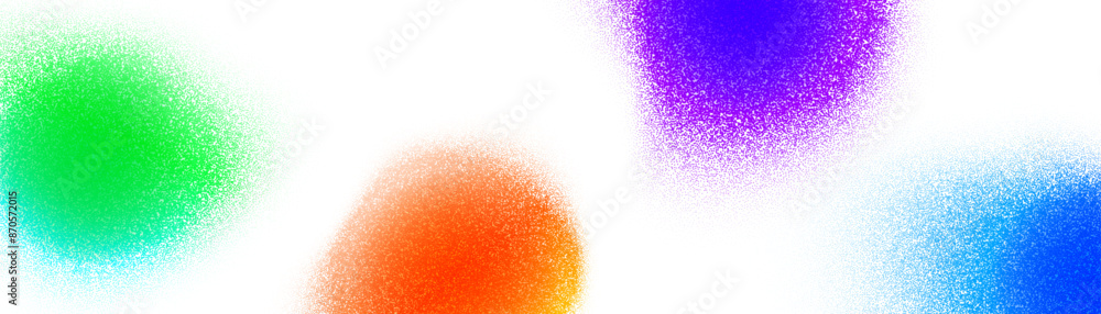 Poster circles of grain dots color gradient and noise texture stains, abstract vector background. color spo