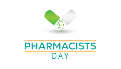 World Pharmacists day is observed every year on September .banner design template Vector illustration background design.