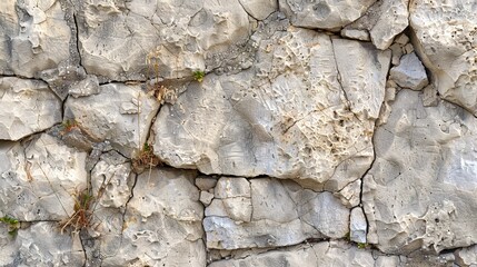 Fototapeta premium Detailed Weathered Limestone Texture for Historical and Geological Reference