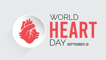 World Heart Day is observed every year on September .banner design template Vector illustration background design.