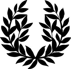 laurel vector illustration isolated on transparent background. 