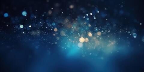 Fototapeta premium Abstract Blue Bokeh Background