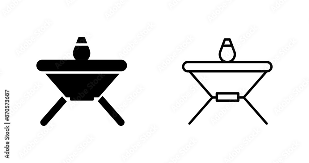 Poster decoration table vector icon